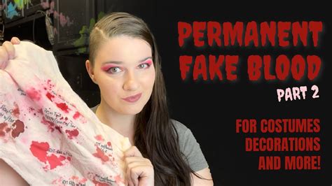 how to apply fake blood to clothing|how to spray blood on shirts.